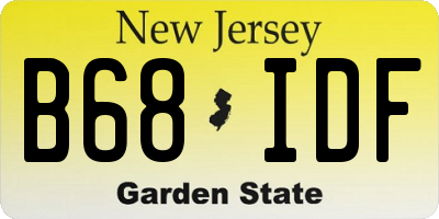 NJ license plate B68IDF
