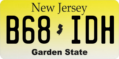 NJ license plate B68IDH