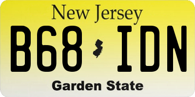 NJ license plate B68IDN
