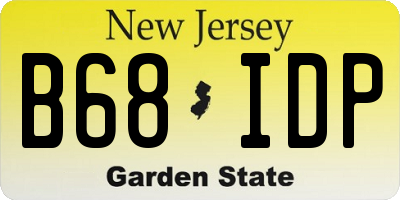 NJ license plate B68IDP