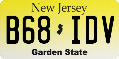 NJ license plate B68IDV