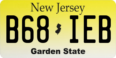 NJ license plate B68IEB