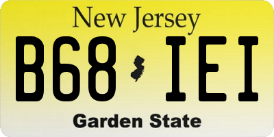 NJ license plate B68IEI