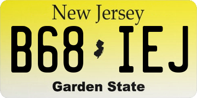 NJ license plate B68IEJ