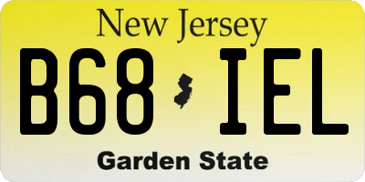 NJ license plate B68IEL