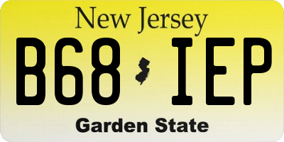 NJ license plate B68IEP
