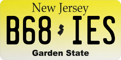 NJ license plate B68IES