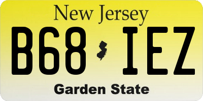 NJ license plate B68IEZ