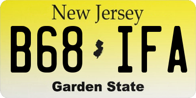 NJ license plate B68IFA