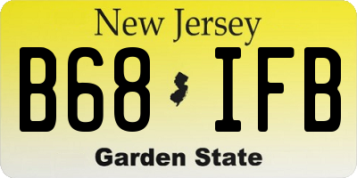 NJ license plate B68IFB