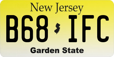 NJ license plate B68IFC
