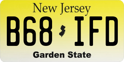 NJ license plate B68IFD