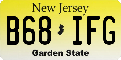NJ license plate B68IFG
