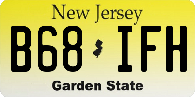 NJ license plate B68IFH