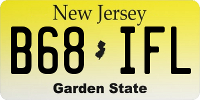 NJ license plate B68IFL
