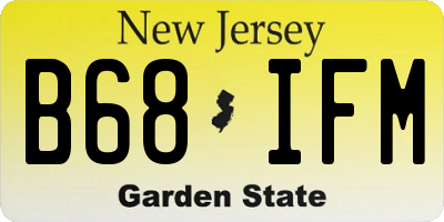 NJ license plate B68IFM