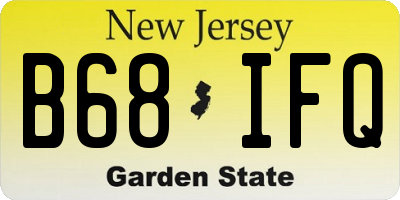 NJ license plate B68IFQ