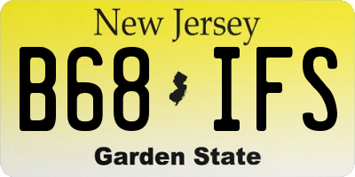 NJ license plate B68IFS