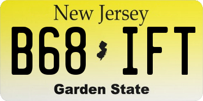 NJ license plate B68IFT