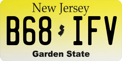 NJ license plate B68IFV