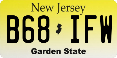 NJ license plate B68IFW