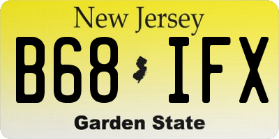 NJ license plate B68IFX