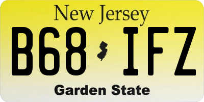 NJ license plate B68IFZ