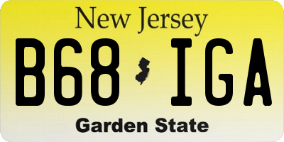 NJ license plate B68IGA