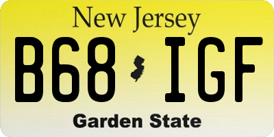 NJ license plate B68IGF