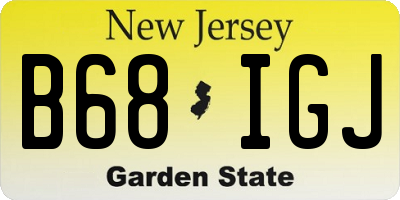 NJ license plate B68IGJ