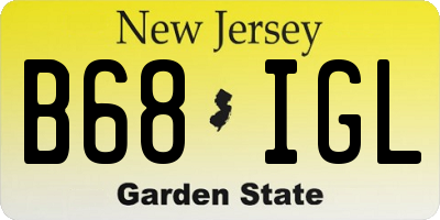NJ license plate B68IGL