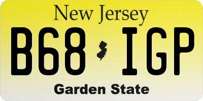 NJ license plate B68IGP