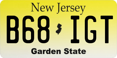 NJ license plate B68IGT