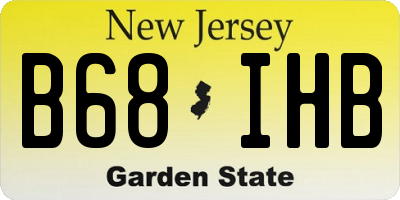NJ license plate B68IHB