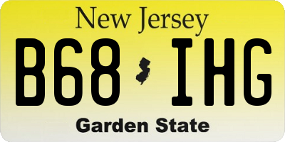 NJ license plate B68IHG