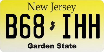 NJ license plate B68IHH