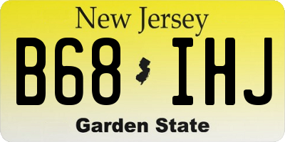 NJ license plate B68IHJ