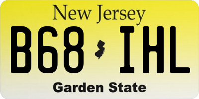 NJ license plate B68IHL