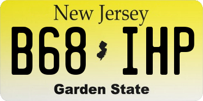 NJ license plate B68IHP