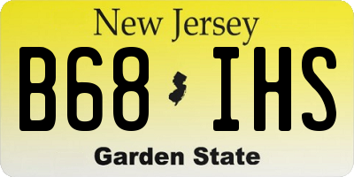 NJ license plate B68IHS