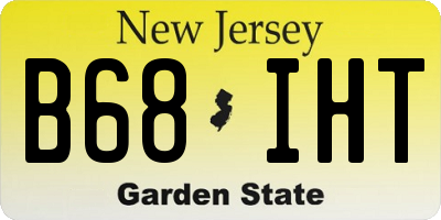 NJ license plate B68IHT