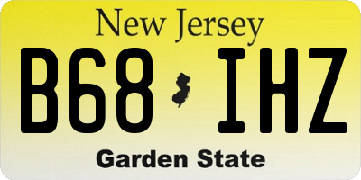 NJ license plate B68IHZ