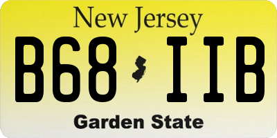 NJ license plate B68IIB