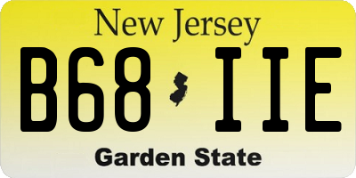 NJ license plate B68IIE
