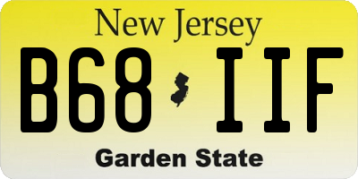 NJ license plate B68IIF