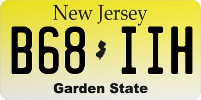 NJ license plate B68IIH