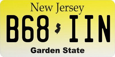 NJ license plate B68IIN