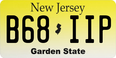 NJ license plate B68IIP