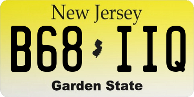 NJ license plate B68IIQ