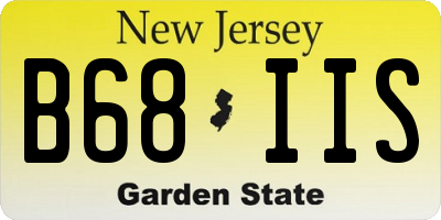 NJ license plate B68IIS